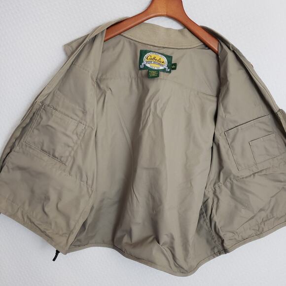 Cabelas Women's Fishing Hunting Guide Multi Pocket Vest Size Large Khaki Tan - Picture 12 of 14